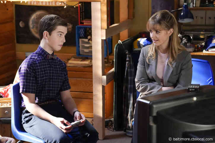 Sheldon lets a girl hide in his dorm, on the 100th episode of ‘Young Sheldon,’ Thursday, March 31