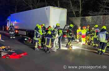FW-OB: Abendlicher Verkehrsunfall auf der Bundesautobahn 3