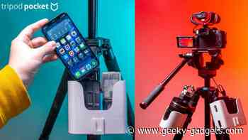 Camera tripod pocket provides extra useful storage