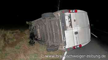 Transporter endet im Graben bei Wildtier-Unfall bei Schöppenstedt