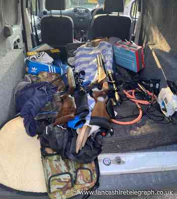 Two arrested for poaching as air rifles, knives, drugs and dead animals found in van