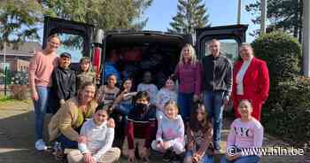 Basisschool Het Schrijvertje zamelt bestelwagen vol hulpgoederen voor Oekraïne in - Het Laatste Nieuws