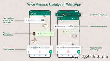 WhatsApp Updates Voice Messages With Out of Chat Playback, Ability to Pick Up Messages Where You Left Off