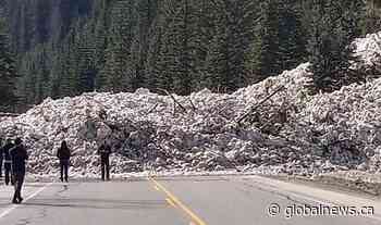 Section of Trans-Canada Highway in B.C.’s Interior remains closed after avalanche cleared