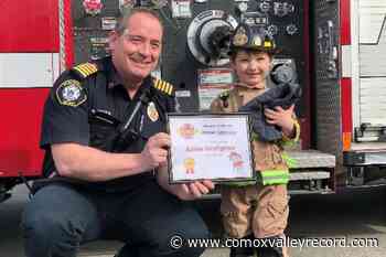 Highly-motivated preschooler becomes Island fire department’s youngest-ever recruit - Comox Valley Record