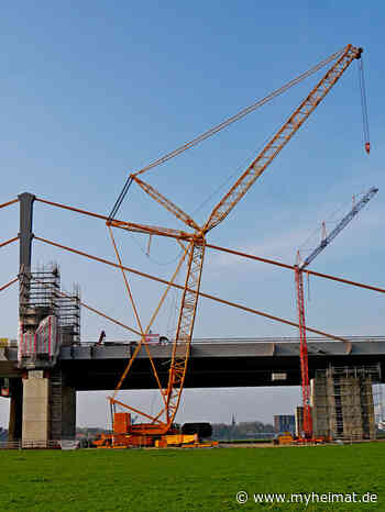 A40 Bau 53 - Der Kran ist betriebsbereit!! - Duisburg - myheimat.de - myheimat.de
