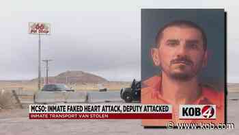 Authorities say inmate faked heart attack and stole transport van - KOB