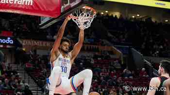 Roby scores 30 as Thunder down Blazers in OT - TSN