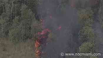 Brush Fire in SW Miami-Dade Continues to Burn as Officials Urge Caution