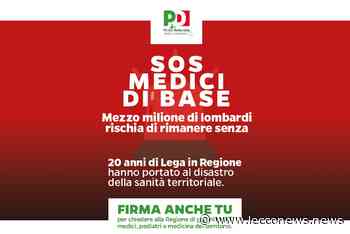 “SOS MEDICI DI BASE”: ANCHE NEL LECCHESE LA PETIZIONE DEL PD - Lecconews