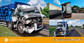 Caminhão com botijões de gás bate em carreta em rodovia de Capivari - Rápido no Ar