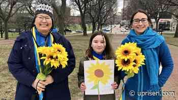 Rhode Island stands with Ukraine rally at the State House - Uprise RI