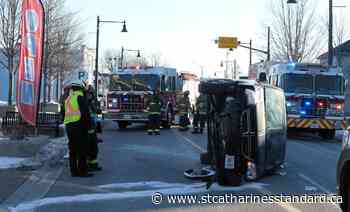 Photos: Van flips on side in morning crash in Port Colborne - St. Catharines Standard