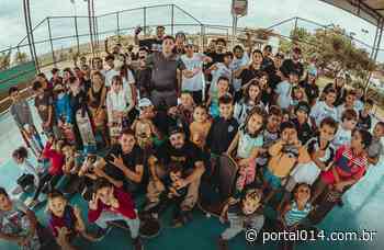 PM Munis, o policial skatista, participa de evento com crianças em Taquarituba - Portal 014