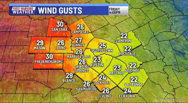 Gusty winds return Friday, kick-starting a warming trend