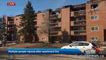 Huge west Edmonton apartment fire sends several people to hospital - Global News