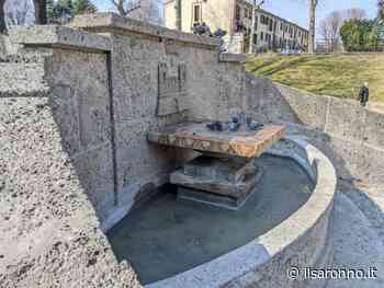 Saronno, torna a zampillare l'acqua nella fontana di via Primo Maggio - ilSaronno
