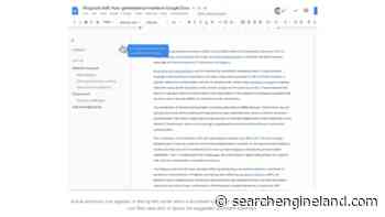 Google Docs can write your meta descriptions