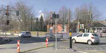 WZ+ Die Baustelle ist seit Tagen eingerichtet - doch die Bagger rollen nicht - Waltroper Zeitung