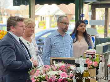 Government minister Paul Scully meets businesses in Watford