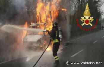 Camion in fiamme sulla Siena-Firenze - Valdelsa.net