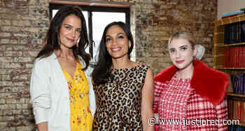 Rosario Dawson Sports Cheetah-Print Dress & Matching Bag for Kate Spade Event with Katie Holmes & Emma Roberts - Just Jared