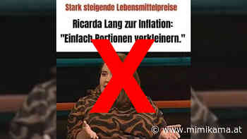 Grünen-Chefin Ricarda Lang: Kleinere Portionen essen wegen steigender Lebensmittelpreise? FAKE - Mimikama