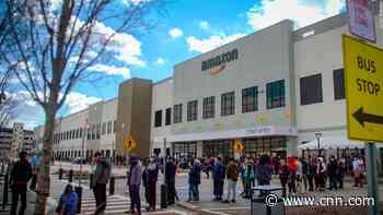 Amazon workers at New York warehouse vote to form company's first US union