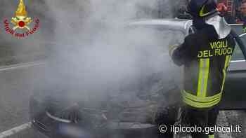 Trebiciano, auto a fuoco all’imbocco del raccordo autostradale di Trieste - Il Piccolo