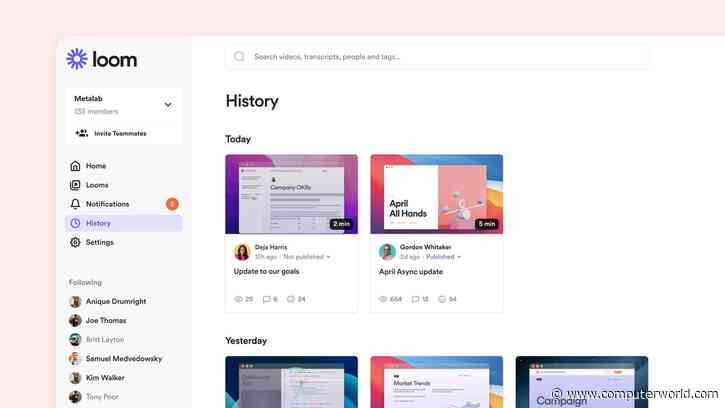 Async video platform Loom gets collaborative ‘HQ’