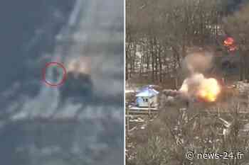 Moment dramatique Les chars russes sont anéantis alors que le conducteur sort et court pour sauver sa vie au - News 24