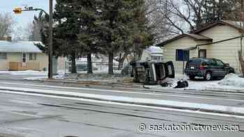 Driver crashes into another vehicle following attempted traffic stop in Prince Albert