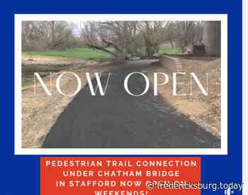 Pedestrian trail that goes under the Chatham Bridge is "substantially" complete - Fredericksburg Today