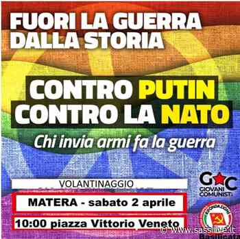 Il 2 aprile a Matera manifestazione contro la guerra di Rifondazione Comunista Basilicata e Giovani Comunisti - Sassilive.it
