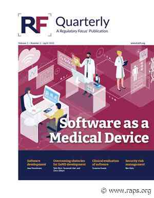 RF Quarterly, April 2022: Software as a medical device - Regulatory Focus