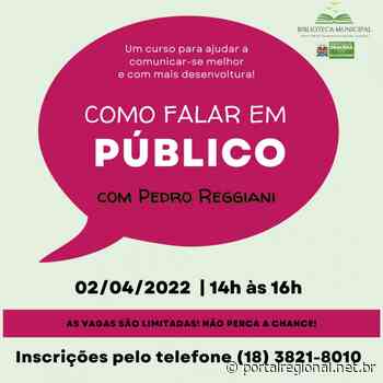 Cultura oferece oficina de oratória em Dracena - Portal Regional