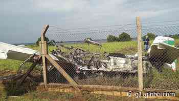 Avião agrícola cai e pega fogo no Aeroporto Estadual de Dracena - Globo.com