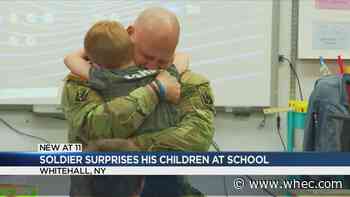MUST WATCH: Capital Region soldier has emotional reunion with his children