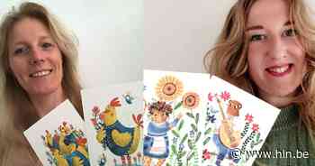 Katrijn en Evelien ontwerpen kaartjes voor Oekraïne: “Met blauw en geel in kleurenpalet” - Het Laatste Nieuws