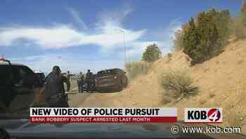 Dash and body cam video show wild police pursuit with bank robbery suspect in Santa Fe - KOB