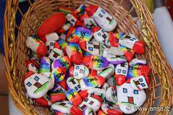 Un sasso per pace in Ucraina da anziani residenza Foligno - Agenzia ANSA