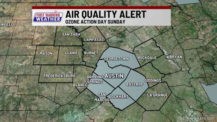 Air quality alert Sunday ahead of severe risk Monday