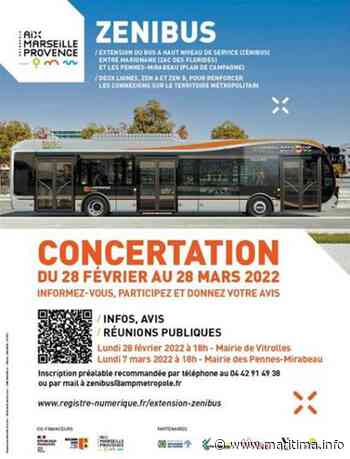 Ligne Zenibus entre Marignane et les Pennes-Mirabeau concertation publique le 28 février - Département - Vie des communes - Maritima.Info - Maritima.info