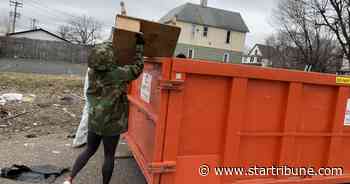 Spring cleaning in the Camden neighborhood of Minneapolis