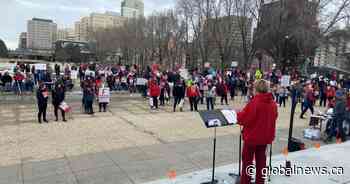 Albertans rally against province’s proposed K-6 curriculum