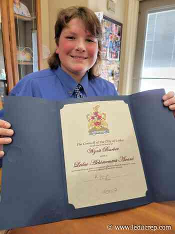 Local hero receives Leduc Achievement Award for saving grandpa's life - Leduc Representative