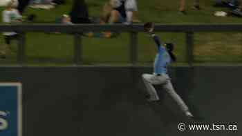 Must See: Billy Hamilton scales wall for incredible home run robbery - TSN