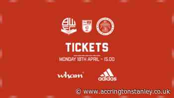 TICKETS: Bolton tickets are now available - News - Accrington Stanley