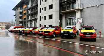 Französischer Feuerwehr-Hilfskonvoi macht in Bruchsal Station - BNN - Badische Neueste Nachrichten