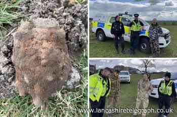 Army bomb squad called to detonate live World War 2 hand grenade